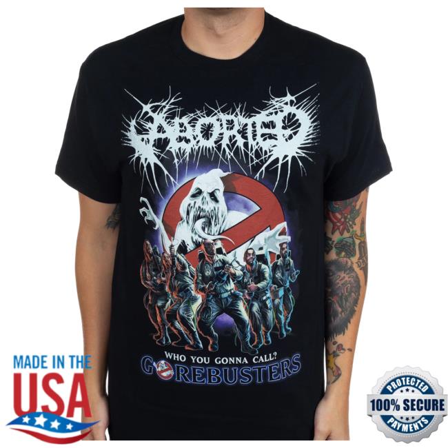 Official Indie Merch Store Shop Aborted "Gorebusters" Popover Shirt IndieMerchStore