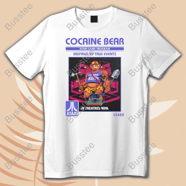 Shirts That Go Hard Cocaine Bear Atari Game Program Inspired By True Events Shirt Shirt, T Shirt, Hoodie, Sweater, Long Sleeve T-Shirt And Tank Top