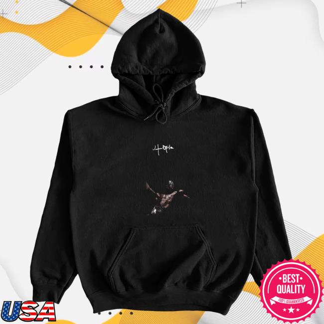 Official Cold Prints Store Merch Travis Scott Utopia Pullover Sweatshirt Black Coldprints Shop
