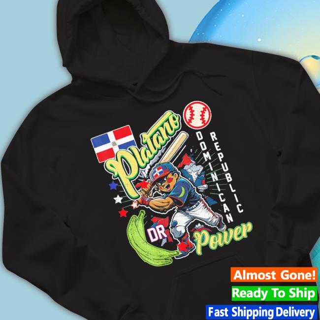 Dominican Republic Baseball Dominicana Platano Power Long Sleeve Shirt