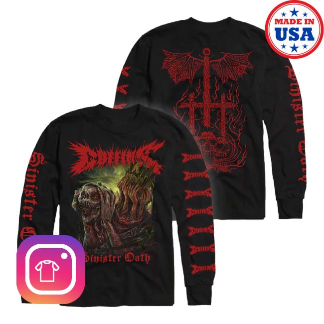 Trending Relapse Merch Store Coffins "Sinister Oath" Sweaters Relapse Shop