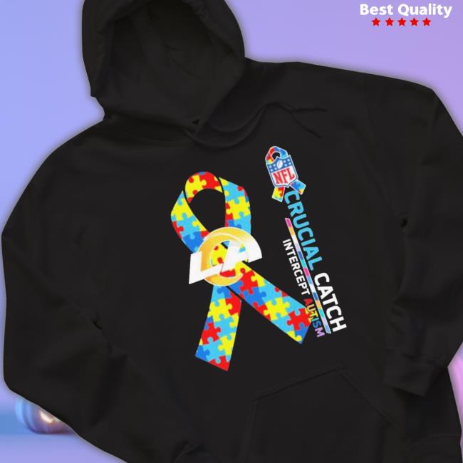 Los Angeles Rams Crucial Catch Intercept Autism Hooded Sweatshirt