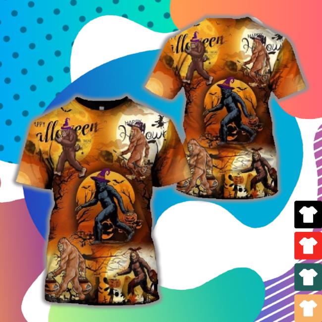Bigfoot Witch Halloween Costume 3D All Over Print Hoodie Sweatshirt