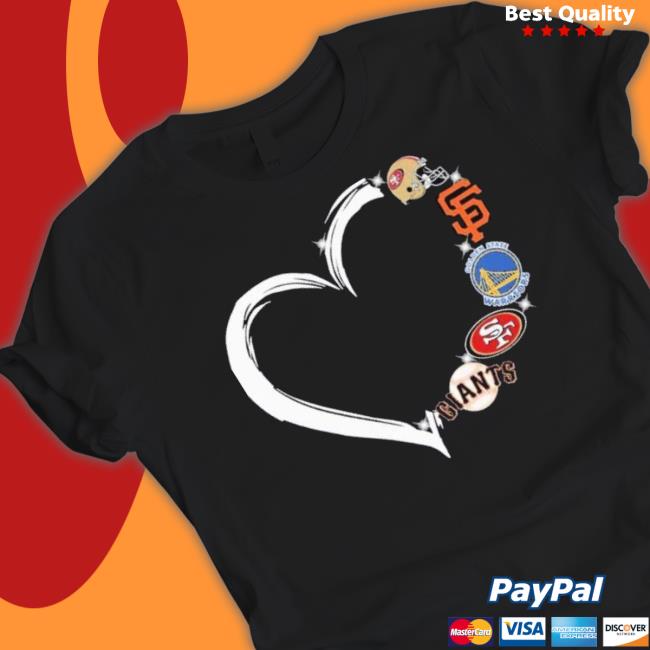 Heart San Francisco Sports Teams Logo T shirt Heart San Francisco Sports Teams Logo Hoodie