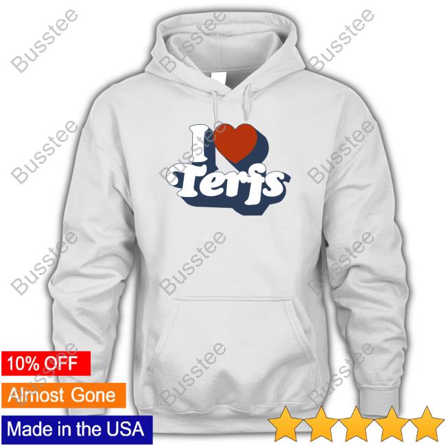 American Rudefem I Love Terfs Official Shirt I Heart Terfs 70's Style Graphic Official Shirt