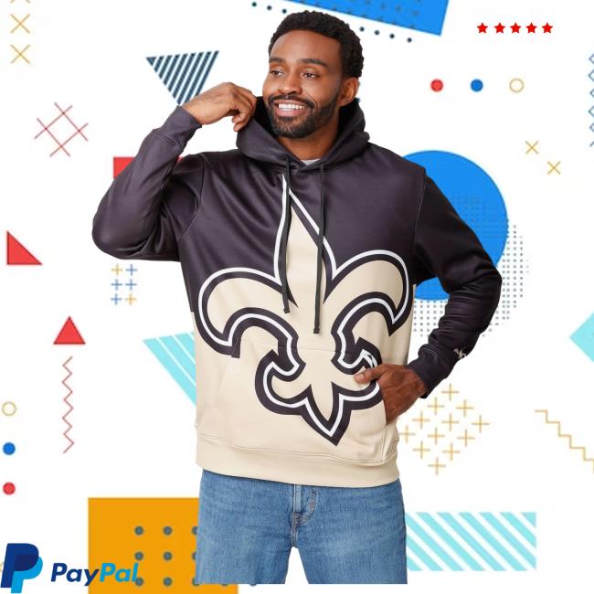 Official Foco Merch Store Shop Foco New Orleans Saints Bold Logo Hood Foco Apparel Clothing