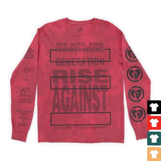 Official Cutloose Merch Store Rise Against Rise Against Nowhere Generation Hoodie Cutloosemerch Shop
