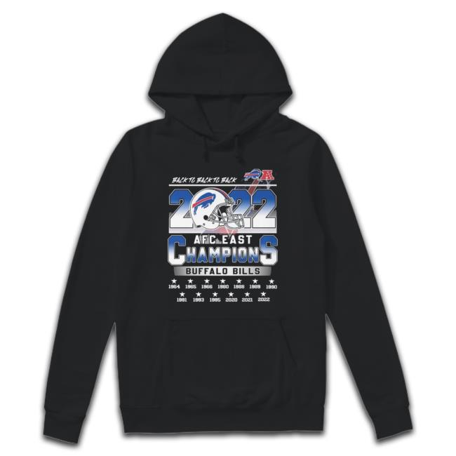 Back To Back Afc East Champions Buffalo Bills 1964-2022 Tee Shirt