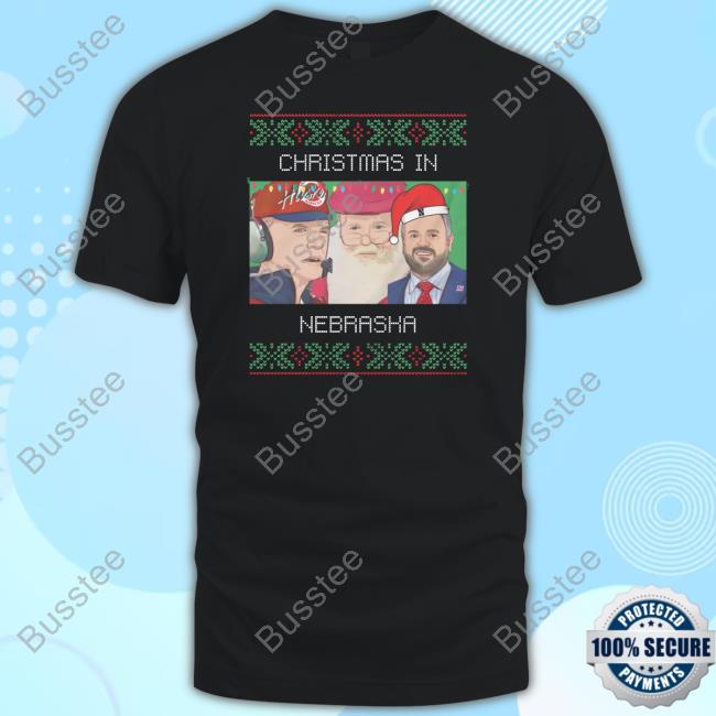 Huskguysstore Christmas In Nebraska T Shirt