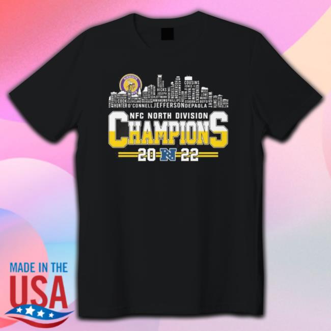Minnesota Vikings Team City Nfc North Division Champions 2022 T shirt