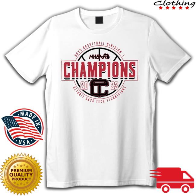 Trending 2023 Mhsaa Boys Basketball D1 Champions Detroit Cass Tech Technicians Logo Classic Shirt