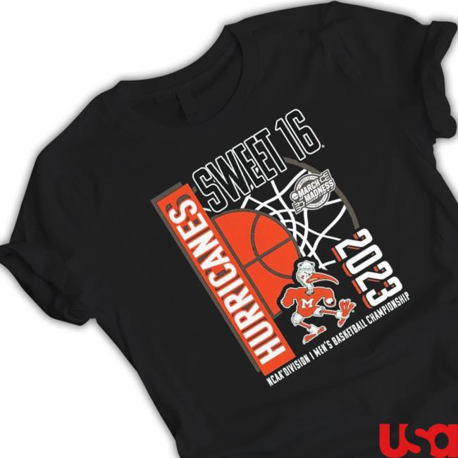 Miami Hurricanes 2023 Ncaa Men’S Basketball Tournament March Madness Sweet 16 shirt