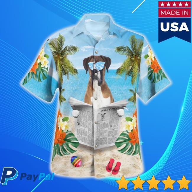 Boxer Tropical Hawaiian T-Shirt For Men And Women