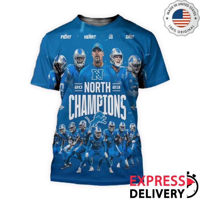 Official Detroit Lions Took The North 2023 Nfc North Champions Poster All Over Print Tee