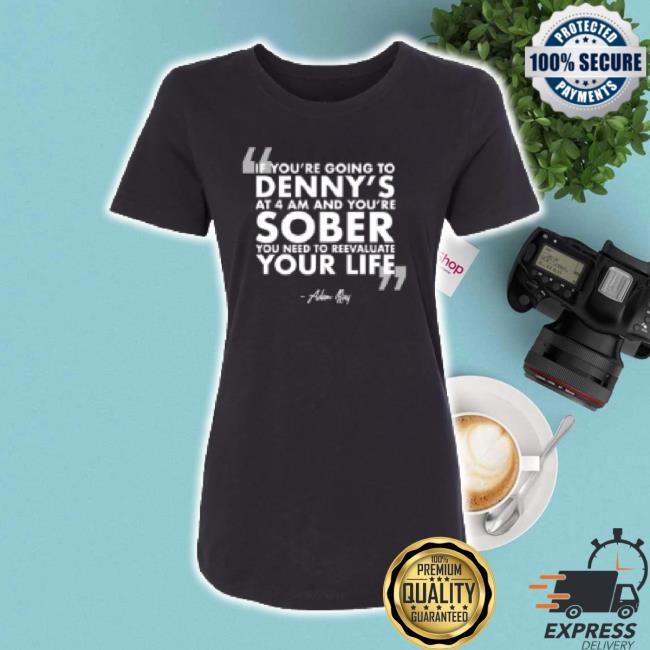 Trending Adam Ray Merch Store Denny's @ 4Am - Womens Black Long Sleeve Tee Shopadamray Shop