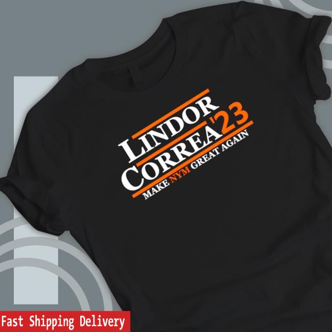 Lindor Correa ’23 New York Mets Tee Shirt