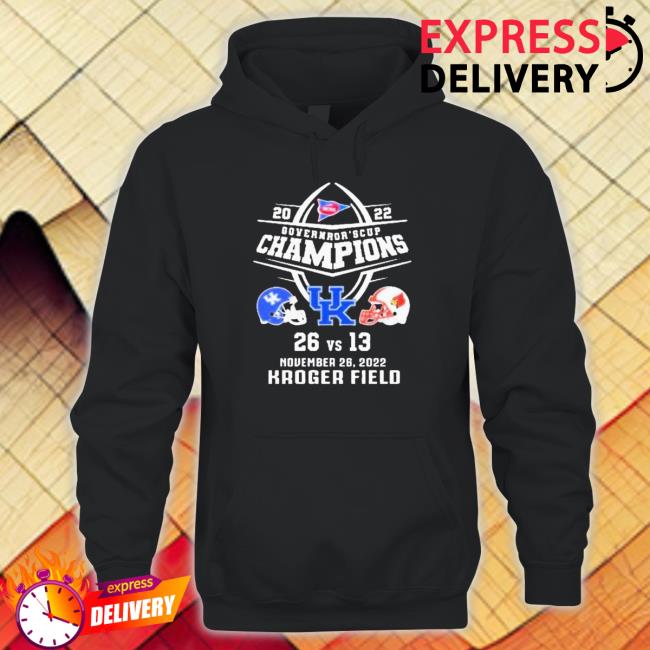 Kentucky Wildcat Win Louisville 2022 Governor Or Cup Champions 26 And 13 Kroger Field Vintage Hooded Sweatshirt