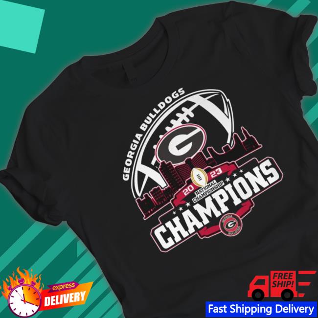 Georgia Bulldogs Skyline 2023 National Championship Champions Tee