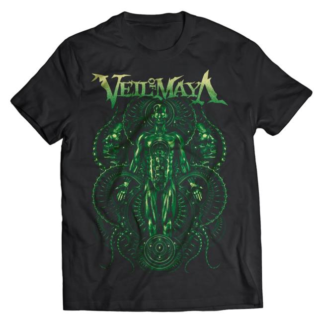Official Sumerian Records Veil Of Maya Band Merch Tentacle Body Black Popover Shirt