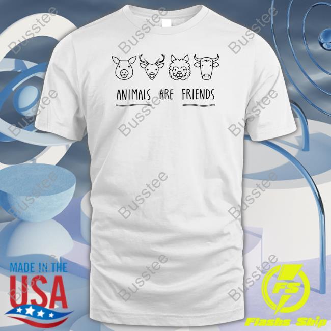 Amarve1ous Animals Are Friends Crewneck Sweatshirt