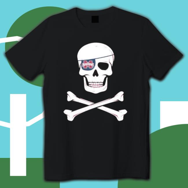 Official Mississippi State Bulldogs Skull And Crossbones T-Shirt