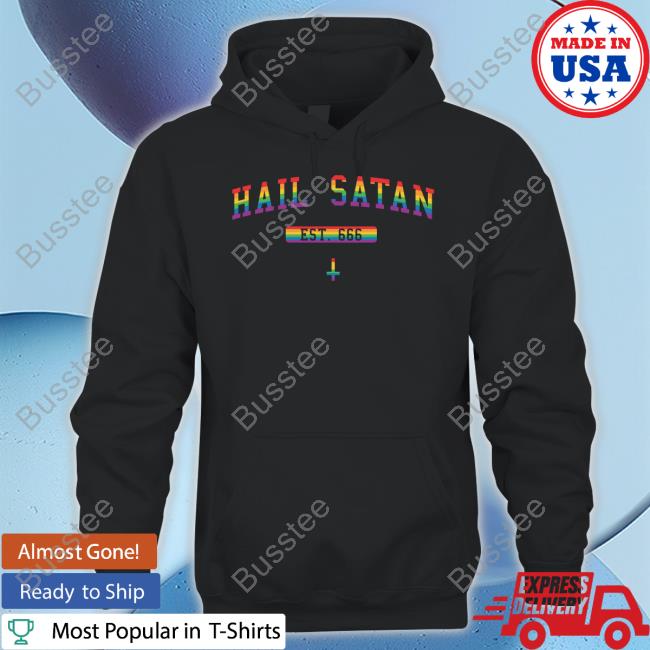 Hail Satan Est 666 Pride Sweatshirt Thesatanictemple