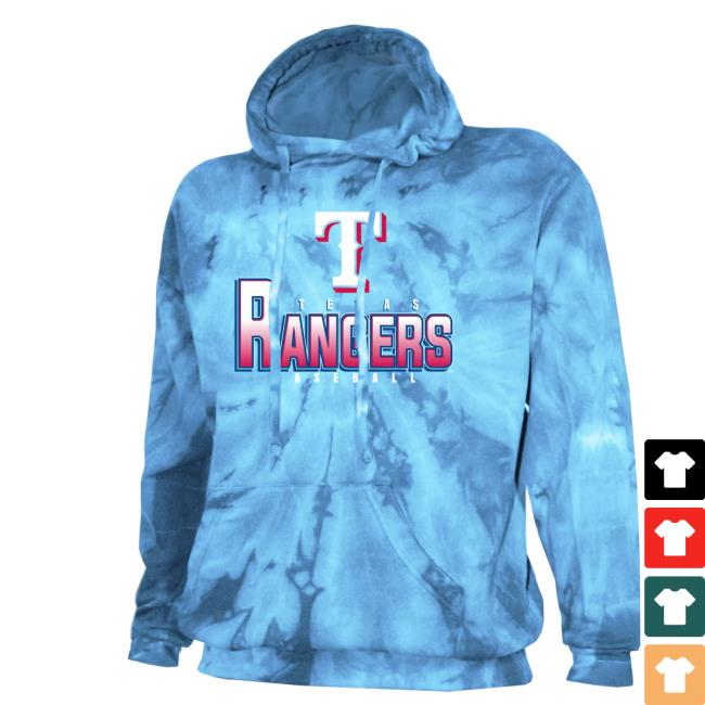 Official Dicks Sporting Goods Stitches Texas Rangers Light Blue Tie Dye Pullover Hoodie Tie-Dye Dickssportinggoods
