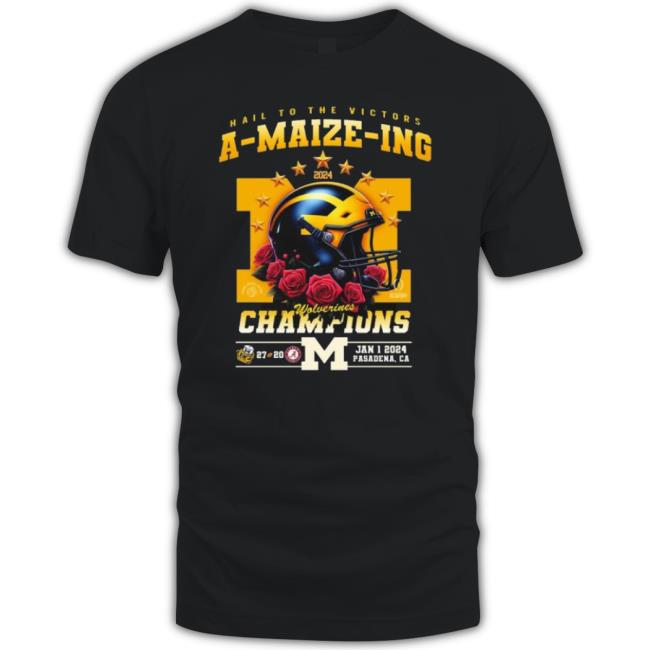 Original Helmet Michigan Wolverines Hail To The Victory A Maize Ing Jan 1 2024 Pasadena Ca Hoodie Sweatshirt