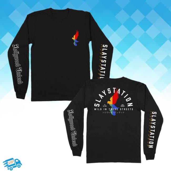 Official Hollywood Undead Merch Store Slaystation Long Sleeve T Shirt Black HollywoodUndead