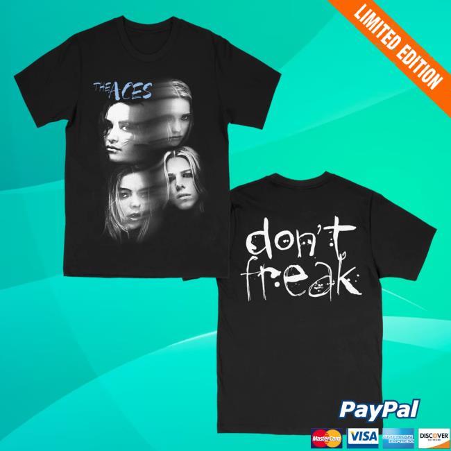 Official Merch Bar The Aces Store Don't Freak Tour Tee Black MerchBar Shop