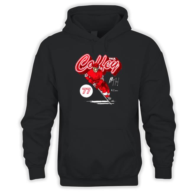 Paul Coffey Detroit Red Wings Retro Script Signature Shirt