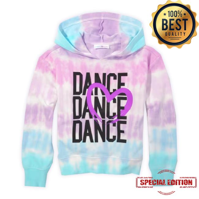 Official Tween Girls Tie Dye Graphic Hoodie Sweatshirt - Multi Clr