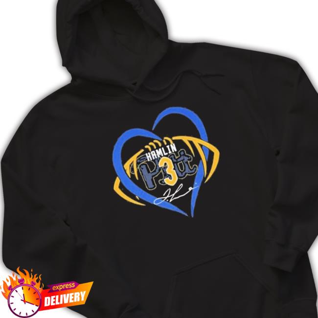 Pitt Panthers Damar Hamlin 3 Signature Heart 2023 Classic Shirt