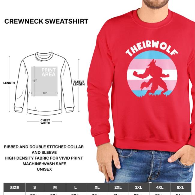 Theirwolf Trans Pride Lgbt Shirt