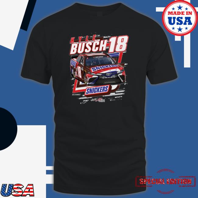 Kyle Busch Joe Gibbs Racing Team Collection White Snickers Sweatshirts