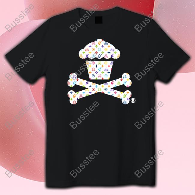 Johnny Cupcakes Merch Colorful Chewy Crouton Crossbones Long Sleeve T Shirt