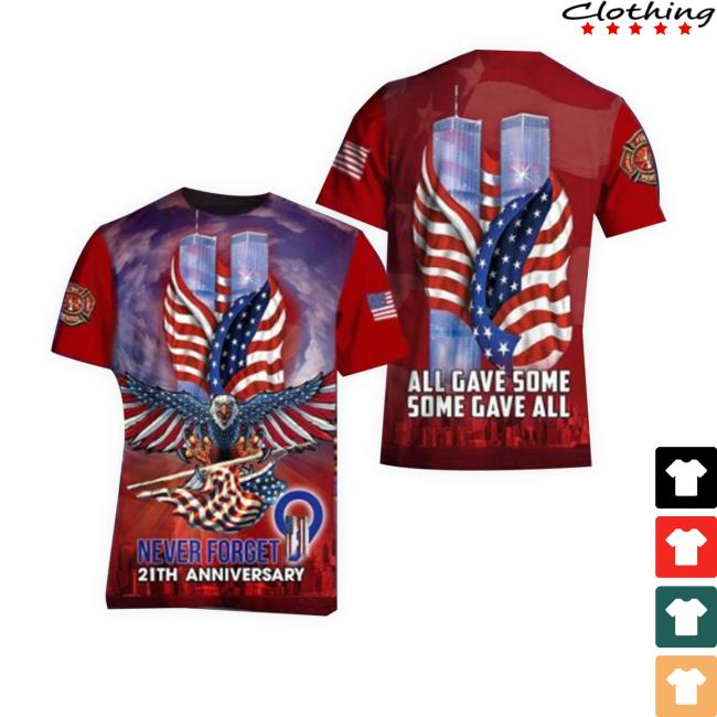 21Th Anniversary 911 Never Forget 3D Long Sleeve T Shirt