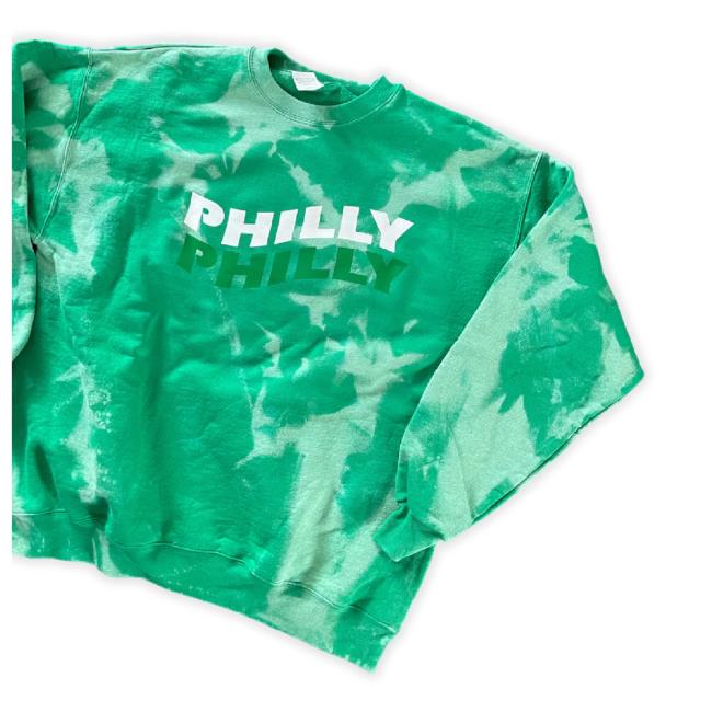 Philly Philly Wavy Green Sweater