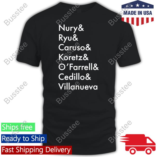 Nury Ryu Caruso Koretz O'farrell Cedillo Villanueva Shirts