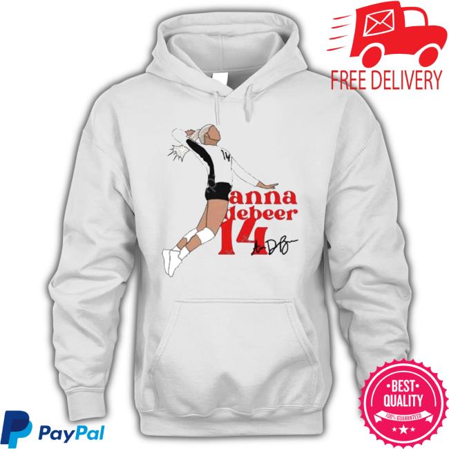 Official Louisville Cardinals Fans Meet Idols Merch Anna Debeer 14 Volleyball Signature Hoodie