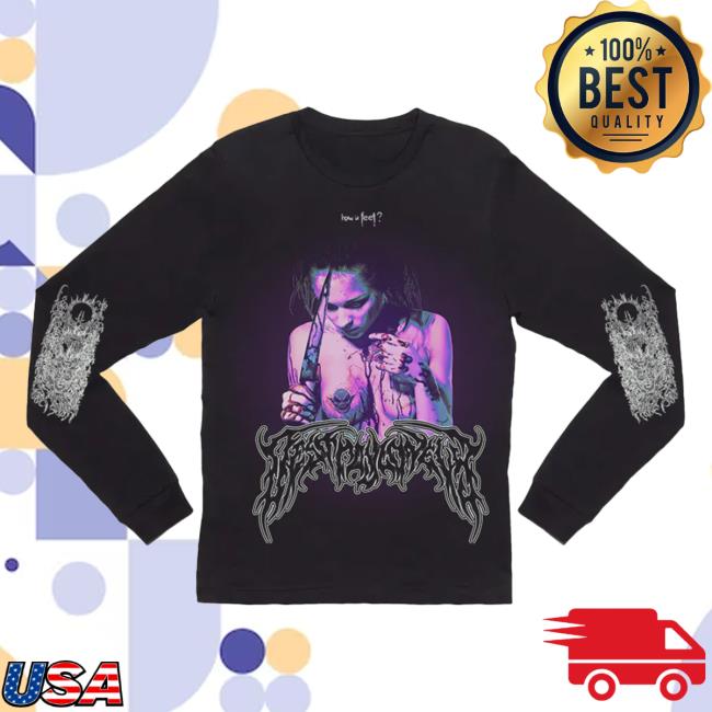 Official Interscope Records DestroyLonely Merch Clothing Store Shop Destroy Lonely Logo How U Feel Long Sleeve Shirt