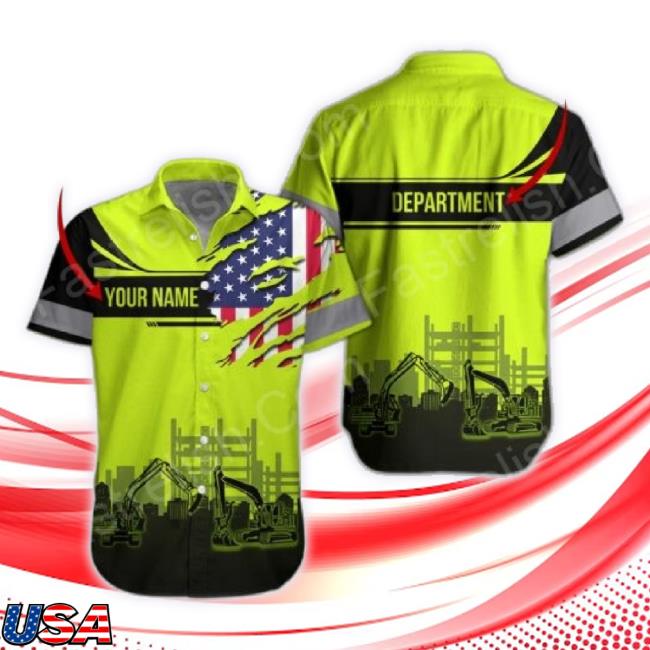 Official Heavy Equipment Workwear Custom Name Hawaiian New Shirt