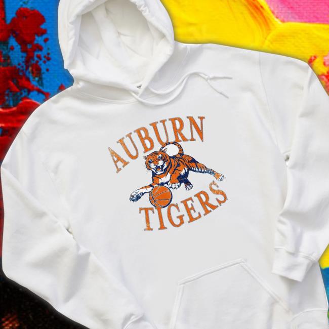 The Throwback Auburn Tiger Basketball Hooded Sweatshirt The Throwback Auburn Tiger Basketball Shirt