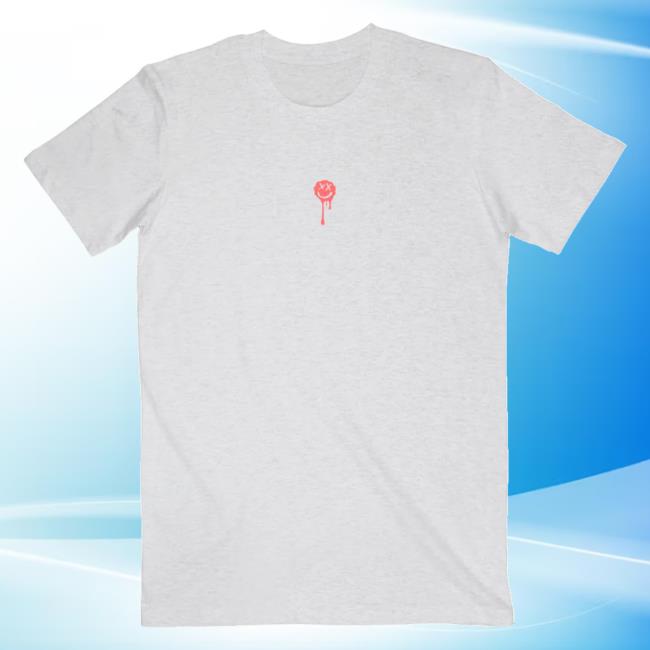 Official Louis Tomlinson Merch Store Louis Tomlinson Grey Drip Smiley T-Shirts LouisTomlinson Apparel Clothing Shop