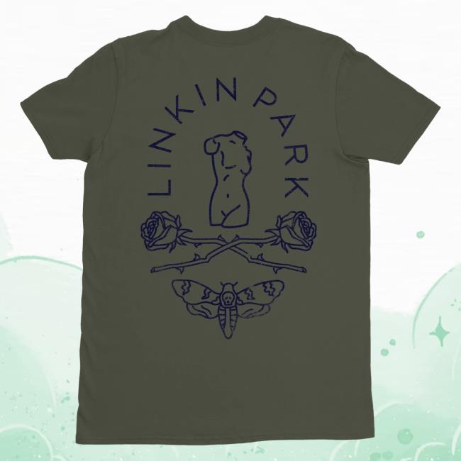 Official Linkin Park Merch Store One More Light Bmr Green Long Sleeve T-Shirt Black LinkinPark Apparel Clothing Shop