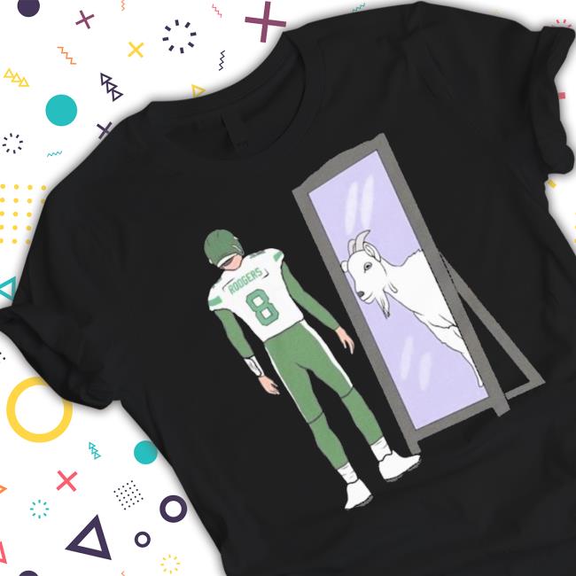 Aaron Rodgers Mirror Goat New York Jets t- shirt
