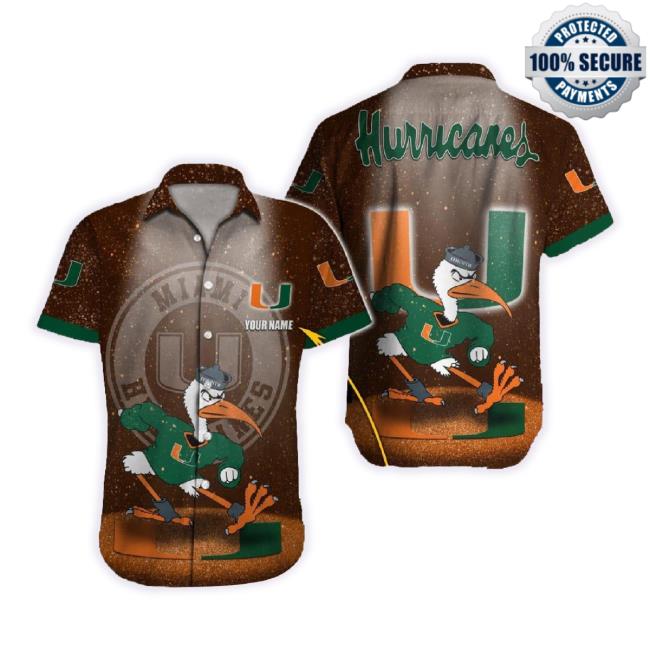 Trending Miami Hurricanes Ncaa Summer Custom Name Hawaiian T-Shirt Beach For Men Women Gift For Fans