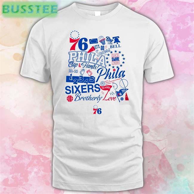76 Phila Clap Your Hand Ring The Bell Make Some Noise Sixers Brotherly T Shirt
