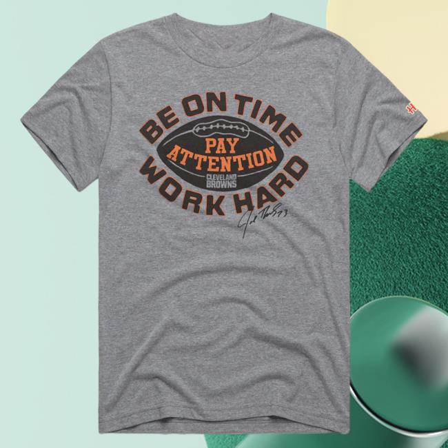 Official Homage Merch Store Homage Browns Joe Thomas Be On Time Popover Shirt Homage Apparel Clothing Shop