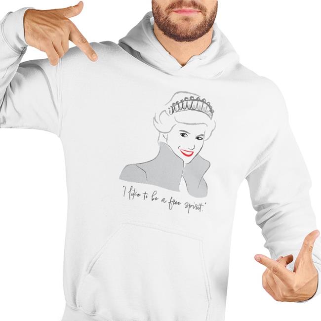 Hello Magazine Merch I Like To Be A Free Spirit Hoodie Sweatshirt Princess Diana